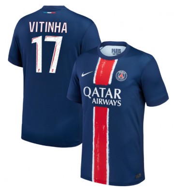 Paris Saint-Germain Vitinha #17 Hjemmebanetrøje 2024-25 Kort ærmer